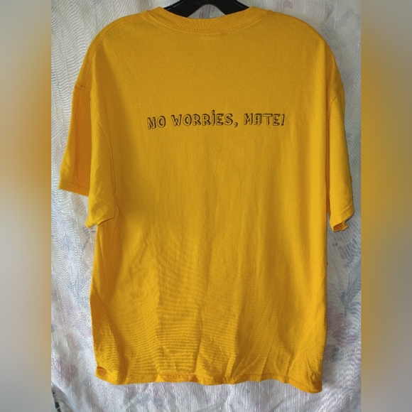 Newks Tennis Ranch Gorillas printed on a yellow Gildan t shirt size large - Picture 3 of 4